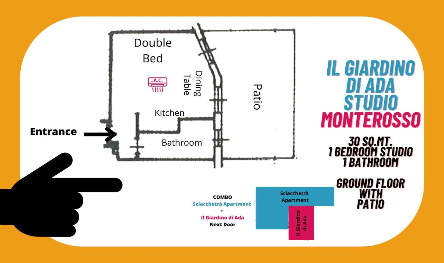 Il Giardino Di Ada Ground Floor Studio With Ac And Patio Монтеросо ал Маре Екстериор снимка